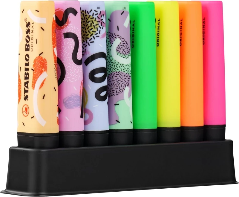 STABILO BOSS ORIGINAL Highlighter Deskset - 8 Colors by Ju Schnee