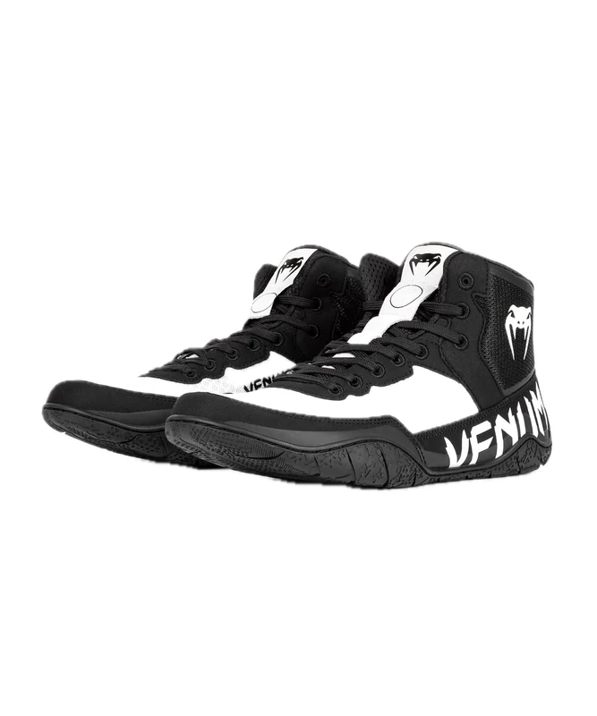 Venum, Elite Wrestling Shoes, Men's, 42.5, Black/White