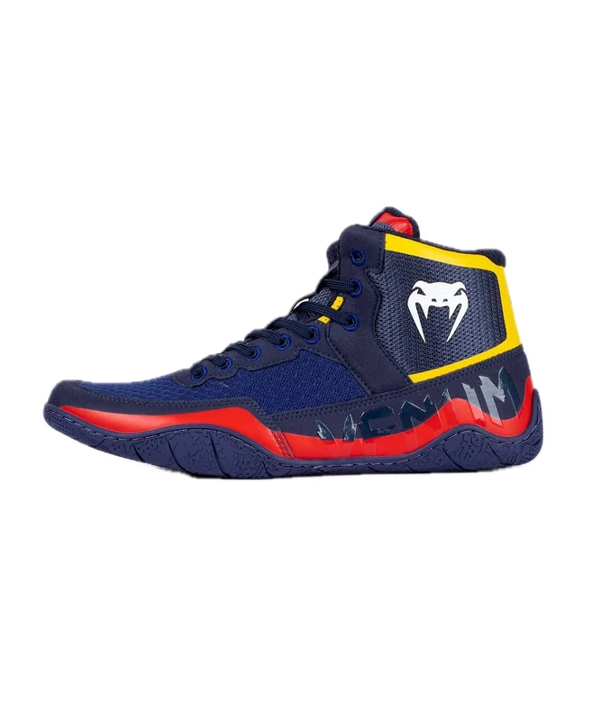 Venum, Elite Wrestling Shoes, Men's, 47.5, Blue/Yellow