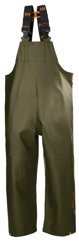 Helly Hansen Workwear Men's Gale Waterproof Rain Bib Trousers, Light Olive, XS
