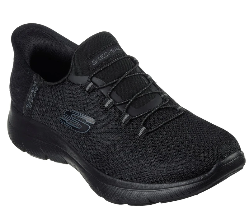 Skechers Women's Summits Diamond Dream Trainers, Black Mesh/Gunmetal Trim, 5 UK Wide