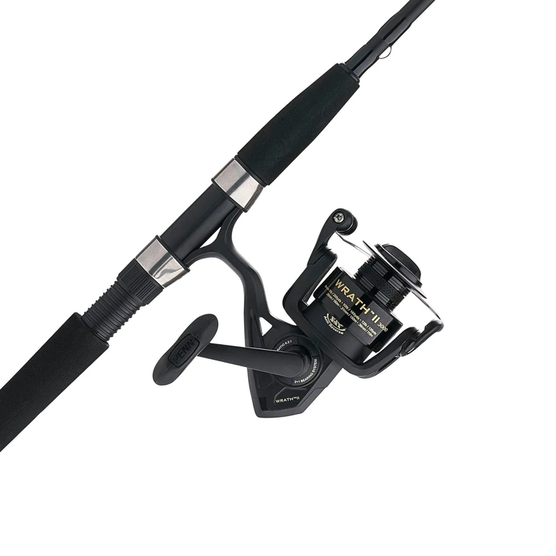 PENN 7' Wrath II Fishing Rod and Spinning Reel Combo, Size 3000, Medium Light Power, Extra Fast Action, Corrosion-Resistant Graphite Construction, Lightweight and Durable