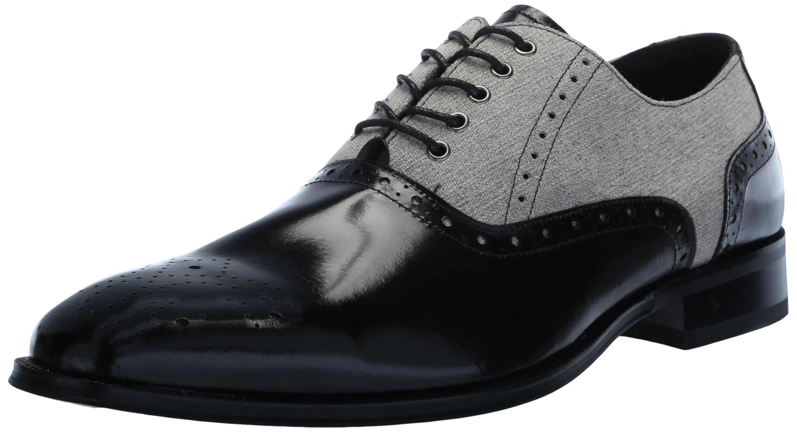 STACY ADAMS Men's Harrington Lace Up Oxford, Black Multi, 10.5
