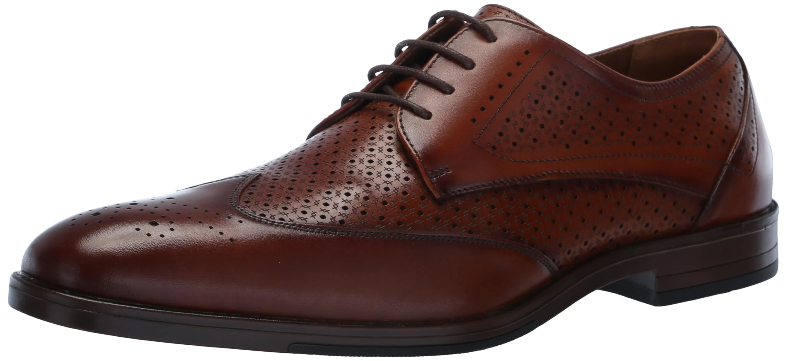 Stacy Adams Men's Asher Wingtip Lace Oxford, Cognac, 10.5 UK