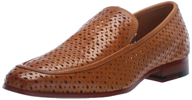 Stacy Adams Men's Winden Perfed Slip-On Loafer - Natural, Size 14