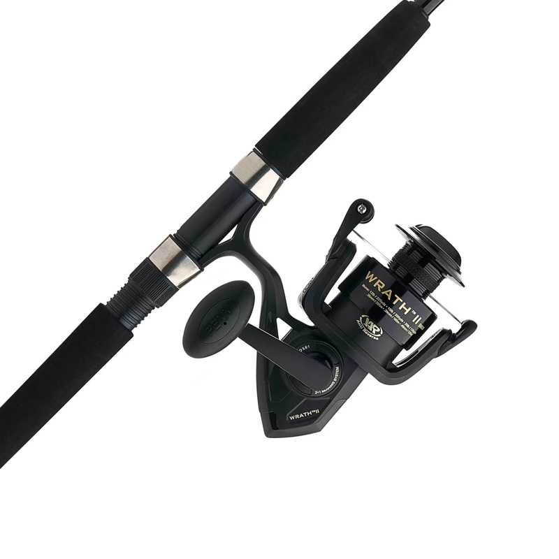 PENN 7' Wrath II Fishing Rod and Spinning Reel Combo, Size 5000, Medium Heavy Power, Fast Action, Corrosion-Resistant Graphite Construction, Lightweight and Durable