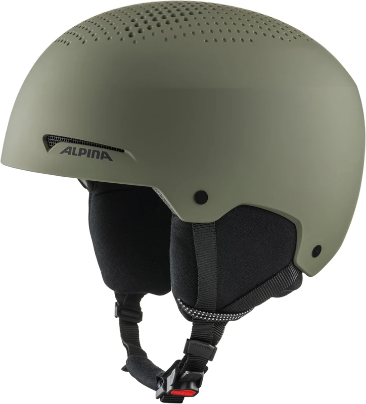 Alpina Arber – Lightweight ski helmet for adults, with removable ear pads, optimal shock absorption, olive matt, M (54-58)
