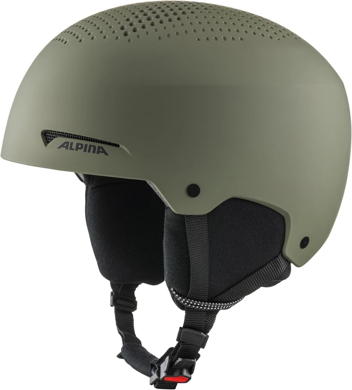 Alpina Arber – Lightweight ski helmet for adults, with removable ear pads, optimal shock absorption, olive matt, S (51-55)