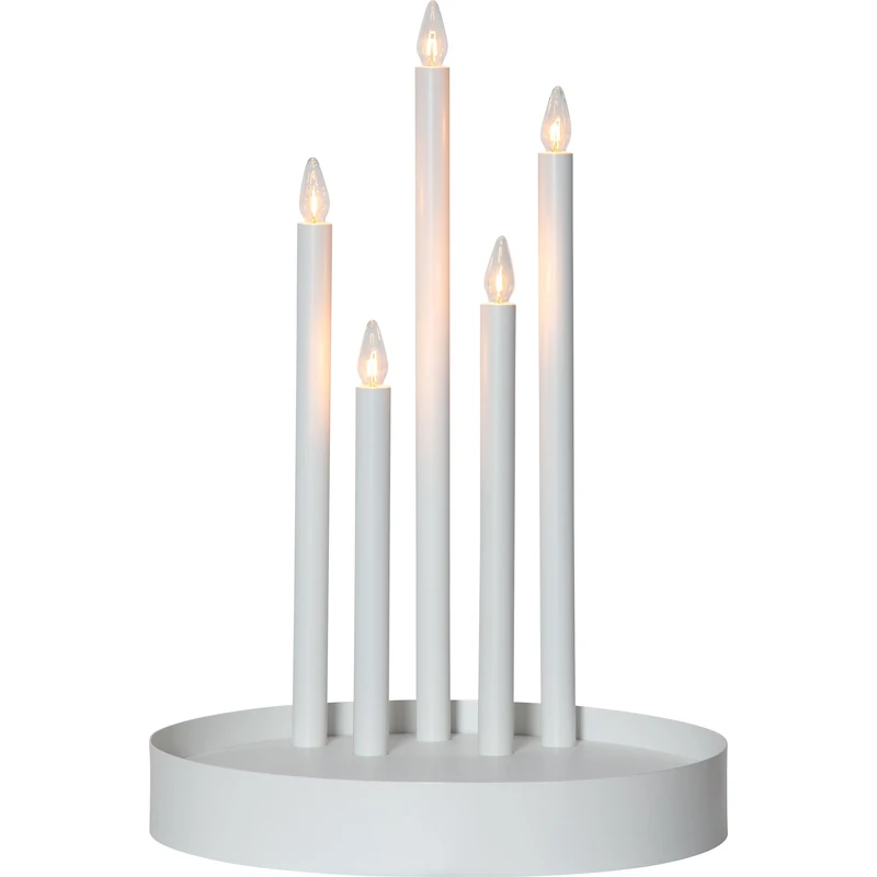 Eglo Candle Holder Deco, Christmas Decorative Light, Window Decoration Made of Steel and Plastic in White Warm
