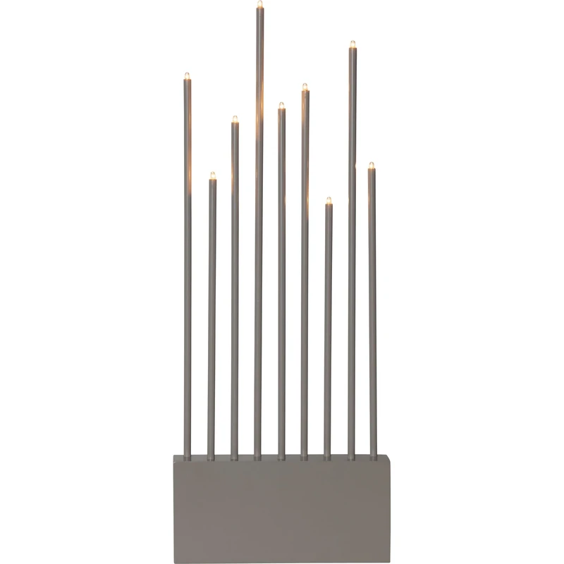 EGLO Buzz LED Candle Holder Decorative Light Christmas Window Decoration Made of Wood, Steel in Grey, Warm White