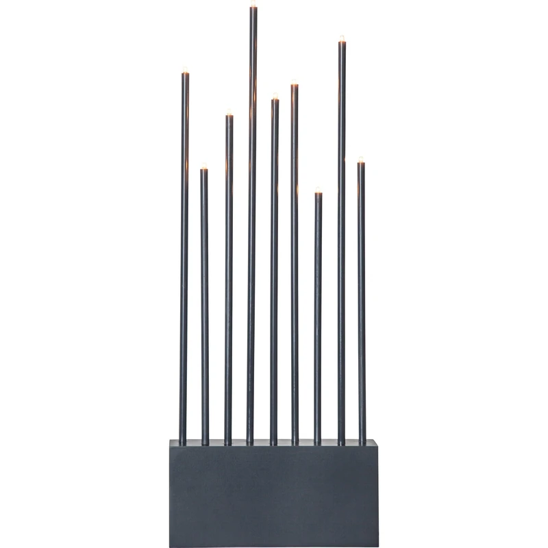 Eglo Candle Holder Buzz, Christmas Decorative Light, Wooden Window Decoration, Anthracite Steel, Warm White