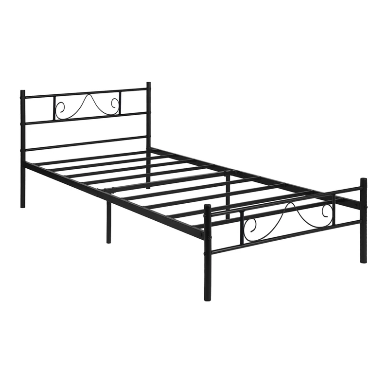 FurnitureR 197x91.5x80cm,Single 3ft Metal Bed Frame (197x91.5x80(beard)