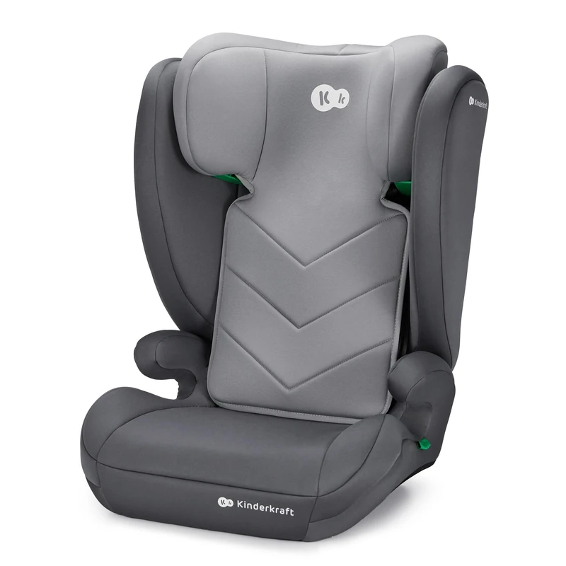Kinderkraft I-Spark I-Size Baby Car Seat, Group 2/3, 100-150 cm, from 3.5 to 12 Years, 15 to 36 Kg, Light (4.85 Kg), 3-Point Seat Belt, Side Protection, Gray