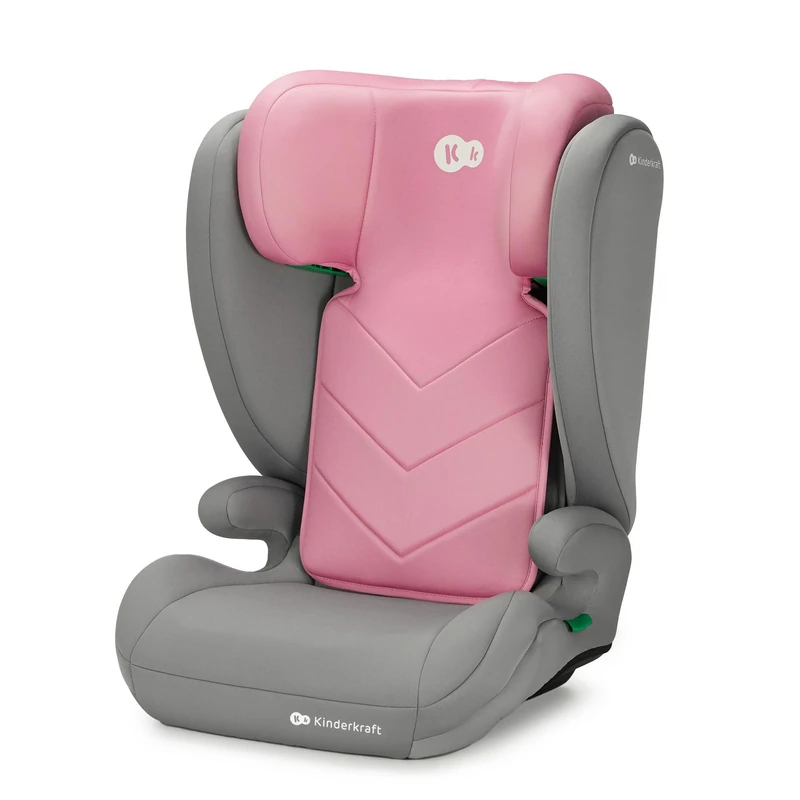 Kinderkraft I-Spark I-Size Baby Car Seat, Group 2/3, 100-150 cm, from 3.5 to 12 Years, 15 to 36 Kg, Light (4.85 Kg), 3-Point Seat Belt, Side Protection, Pink