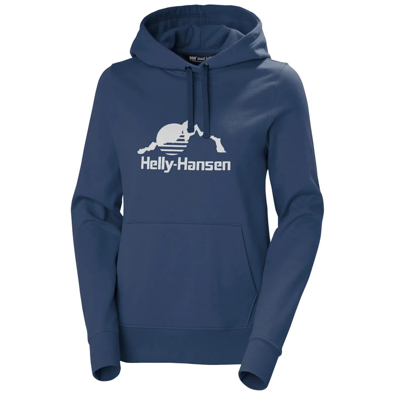 Helly Hansen Women's W Nord Graphic Pullover Hoodie, Ocean 2.0, S