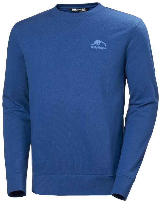 Helly Hansen Men's Nord Graphic Crew Sweatshirt, Deep Fjord 2.0, 2XL