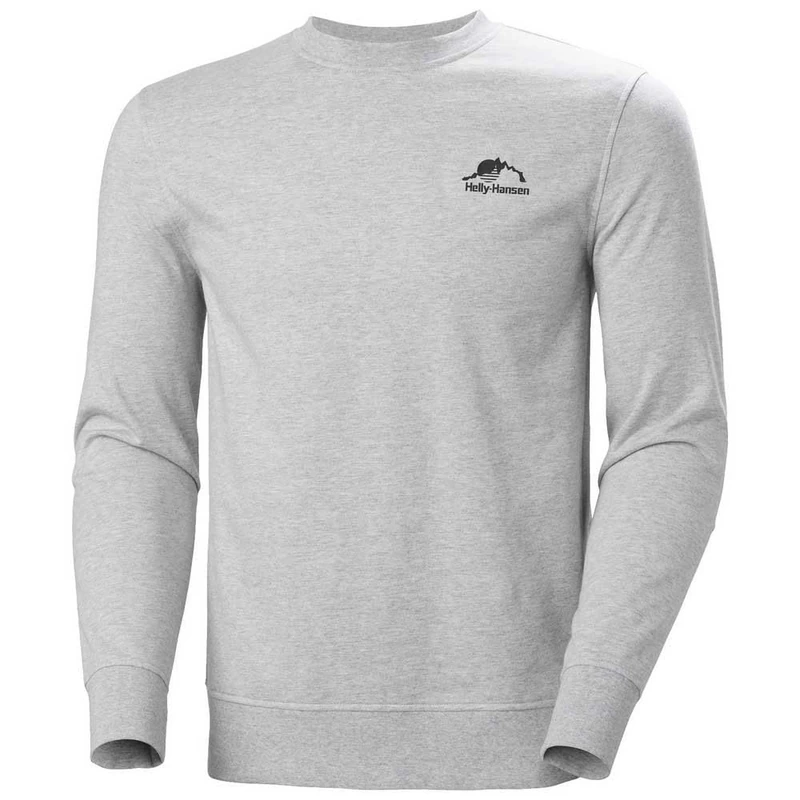 Helly Hansen Men's Nord Graphic Crew Sweatshirt, Grey Melange 3.0, XL