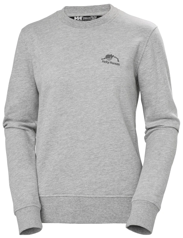 Helly Hansen Women's W Nord Graphic Sweatshirt, Grey Melange 2.0, XS