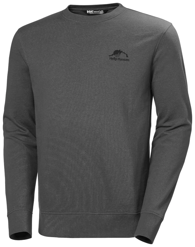 Helly Hansen Men's Nord Graphic Crew Sweatshirt, Ebony 2.0, S