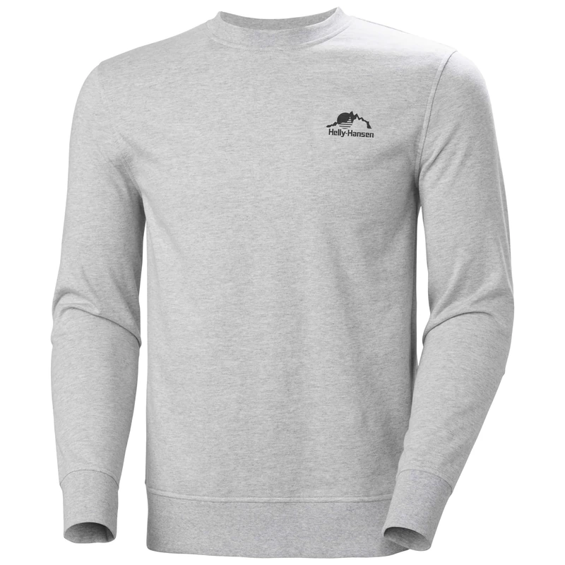 Helly Hansen Men's Nord Graphic Crew Sweatshirt, Grey Melange 3.0, 2XL