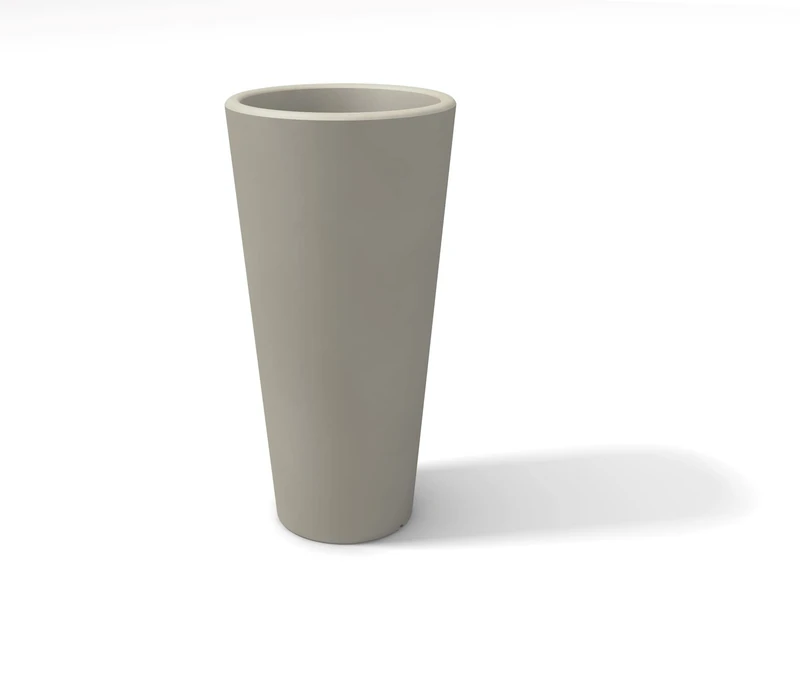 Kloris Plant Stand, Plastic Polyethylene (PE) Resin, Taupe Grey - Image 1