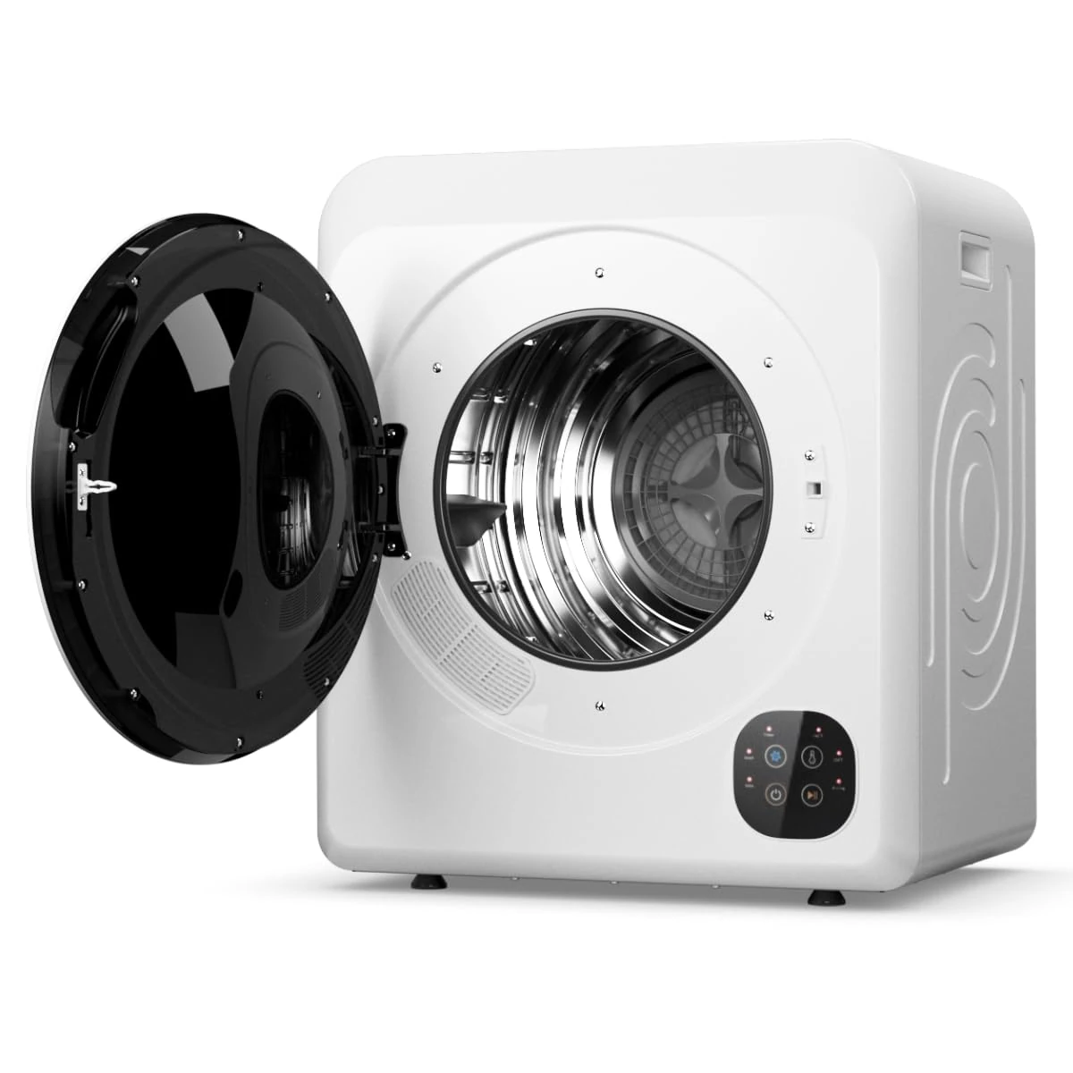 GiantexUK 6KG Vented Tumble Dryer, 1700W Portable Mini Tumble Dryer with Smart Control Panel, Stainless Steel Tub, Handles & Non-Slip Pads, Compact Electric Clothes Dryer for Home Dorm Apartment