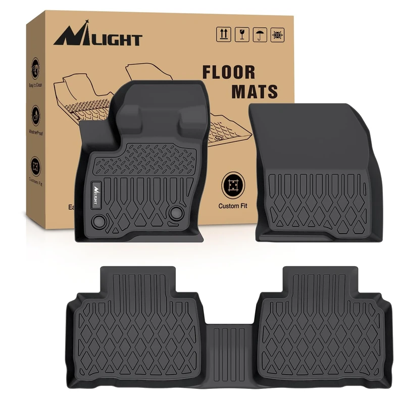 Nilight TPE Floor Mats for Ford Edge 2015 2016 2017 2018 2019 2020 2021 2022 2023 2024,All Weather Custom Fit Heavy Duty Floor Liners