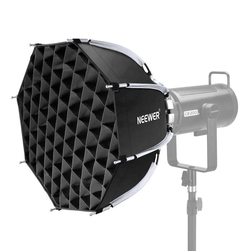 NEEWER 18"/45cm Octagonal Softbox, Quick Release Bowens Mount Softbox with Honeycomb Grid, Light Diffusers, Bag for RGB CB60 CB60B CB200B MS60B MS60C MS150B S101-300W/400W Pro Vision 4 Q4, NS21P