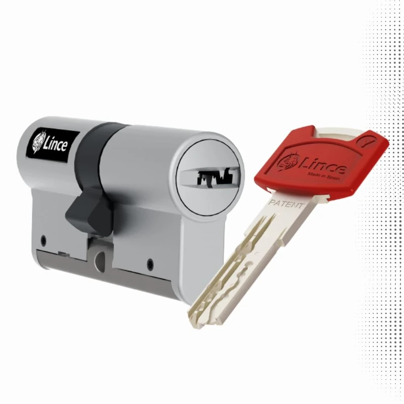 Lince 9C754040ND High Security Euro Cylinder Lock C7 L40 Double-Clutch, Grey, 40+40