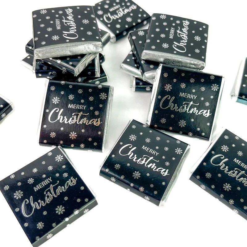 50 Christmas Chocolate Neapolitans Sweets – Christmas Chocolates Merry Christmas Table Decoration Sweets Presented in our Sweet Treat Gifting Co. Pouch