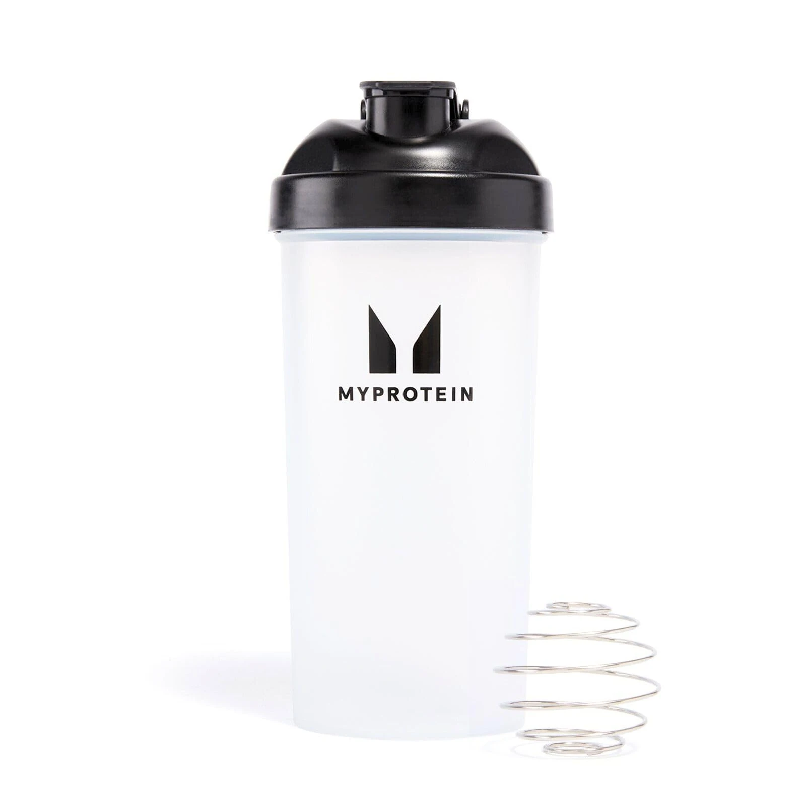 Myprotein Protein Shaker Bottle - 600ml Blender Cup - Wire Mix Ball - Clear BPA Free, Dishwasher Safe