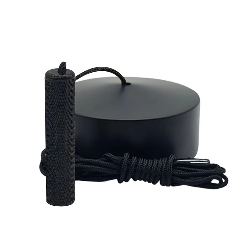 SAMOTECH Essentials Bathroom Ceiling Pull Cord Light Switch, 2-Way 6A, Matt Black with Matching Metal Pull (Matt Black)