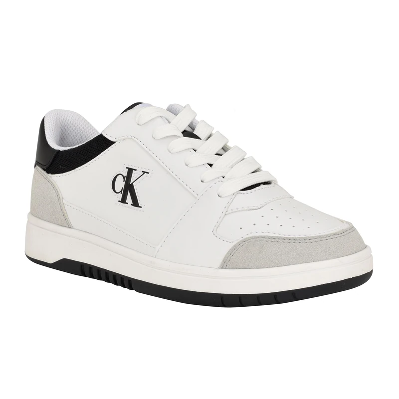 Calvin Klein Women's Hania Sneaker, White/Grey 140, 4 UK