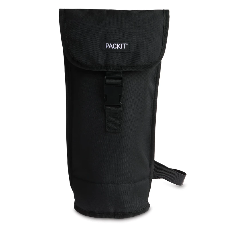 PackIt Freezable Wine, Black Bag, Large - Image 1