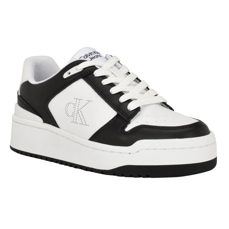 Calvin Klein Women's Ashier Sneaker, Black 001, 3 UK