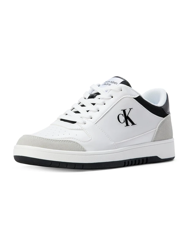 Calvin Klein Women's Hania Sneaker, White/Grey 140, 2.5 UK