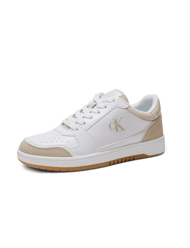 Calvin Klein Women's Hania Sneaker, White/Beige 141, 6 UK