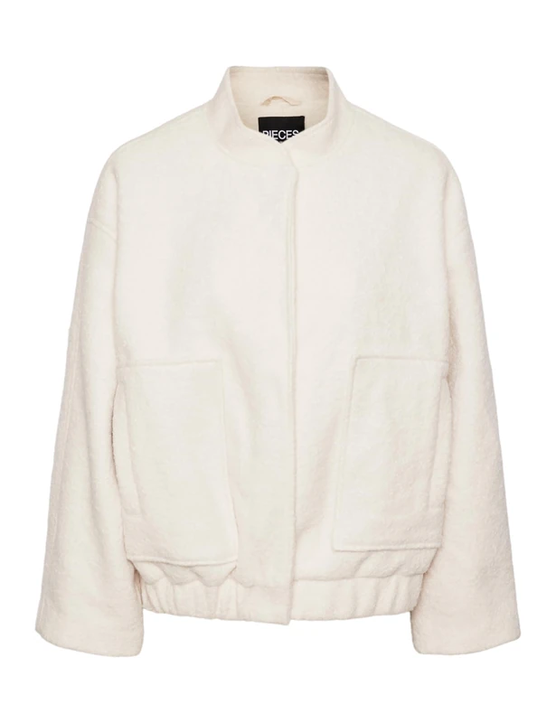 PIECES Women's Pcjenny LS Loose Bomber Mm Bomber Jacket (Pack of 1), Birch, XS