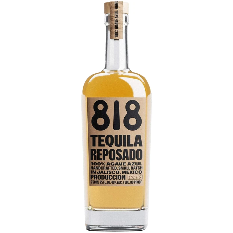 818 Reposado Tequila – 100% Blue Weber Agave, 70cl Bottle | Aged in Oak Barrels | Smooth, Rich & Balanced | Premium Small Batch Mexican Tequila for Gifting, Sipping or Cocktails