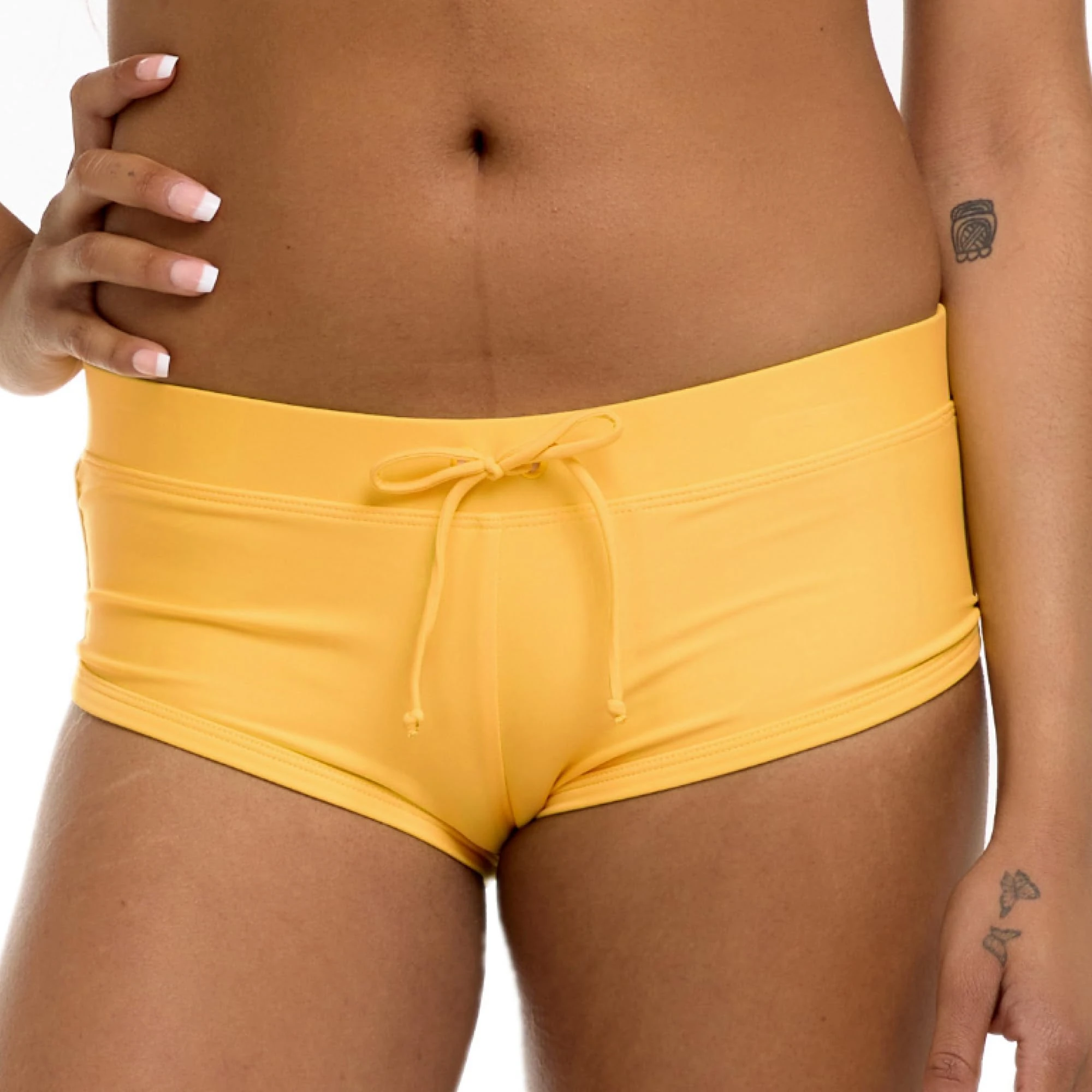 Body Glove Women's Swimsuit Short Standard Smoothies Sidekick Solid Sporty Boyshort Bikini Bottoms, XS