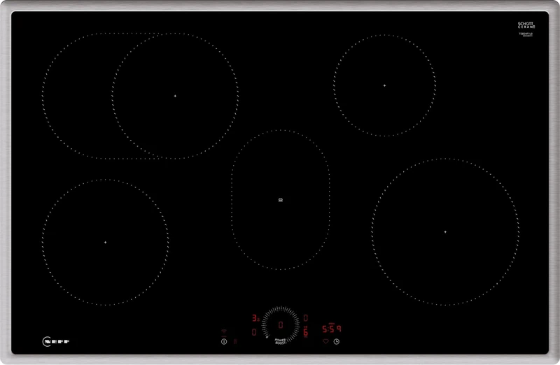 Neff T58SHF1L0 Induction Hob - 80 cm Black with Frame