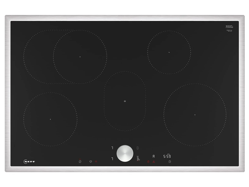 Neff, T58STF1L0 Induction Hob with Twist Pad Control N90 Width 80 cm Black with Frame