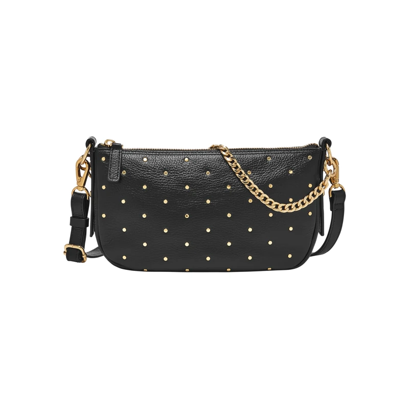 Fossil Women Damen Leder, Jolie LiteHide Leather Baguette ZB1969001, Black, One Size