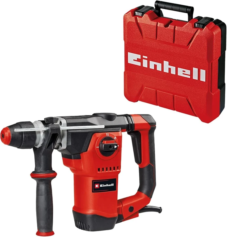 Einhell 1600W Electric SDS Dill - 4.5J Impact Force, 32mm Concrete Drilling Capacity - TE-RH 32-1600 4F Rotary Hammer Drill (4 Functions - Drilling, Impact Drilling, Chiselling with and Without Lock)