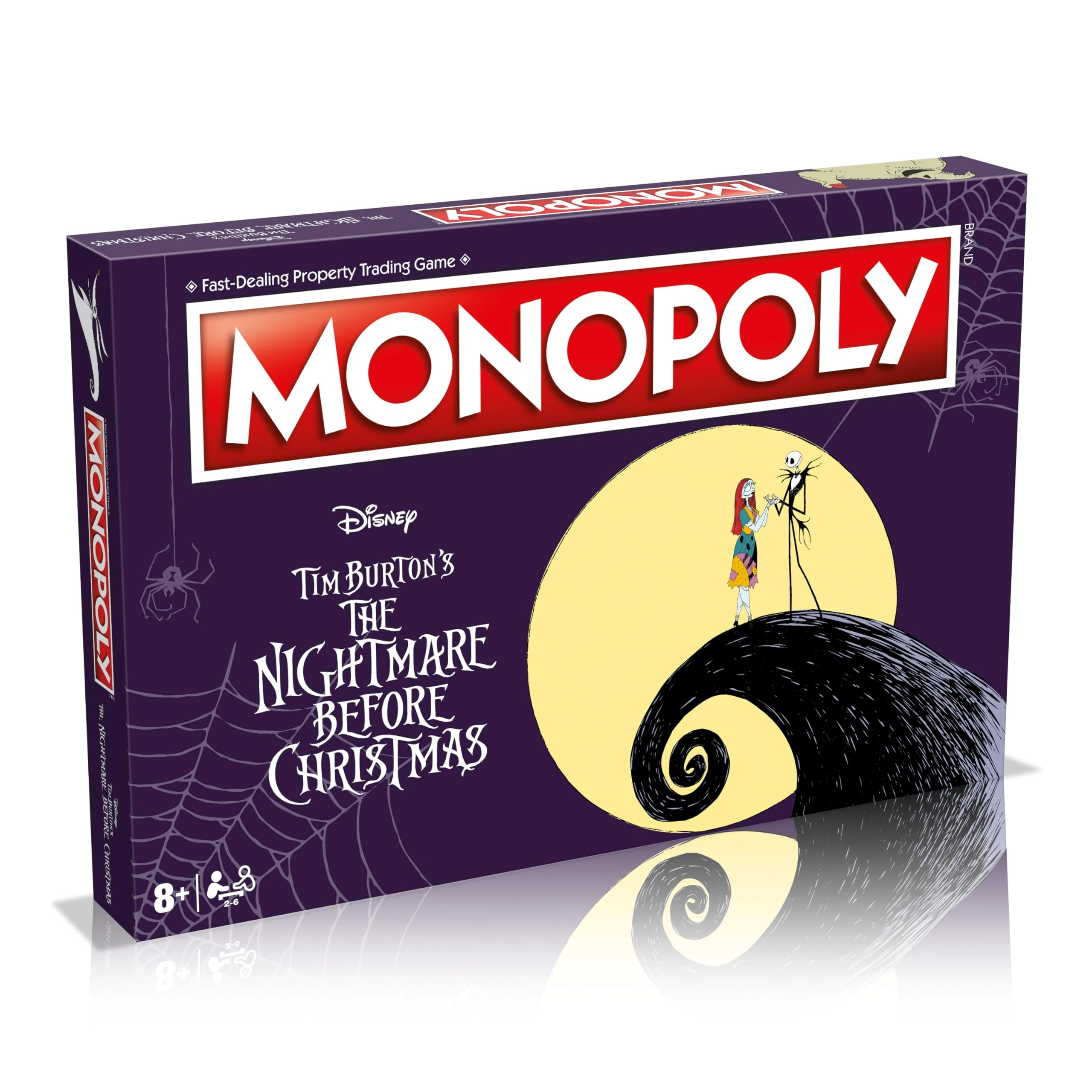 Winning Moves Nightmare Before Christmas Monopoly – Board Game for Ages 8+, Explore Zero’s Tomb, Spiral Hill & Jack’s Tower – Great Gift