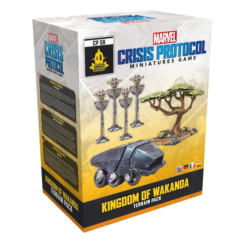 Atomic Mass Games, Marvel: Crisis Protocol - Kingdom of Wakanda, Terrain Set Expansion, Tabletop, 2 Players, Ages 14+, 90-120 Minutes, German, Multilingual