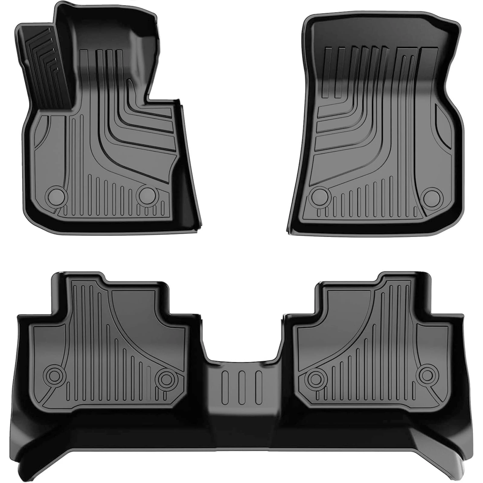 Original Floor Mats for 2018-2024 BMW & 2019-2024 BMW X4 - Custom Fit TPE All Weather Rubber Floor Liners for X3 30i M40i 30e X3M M40i xDrive