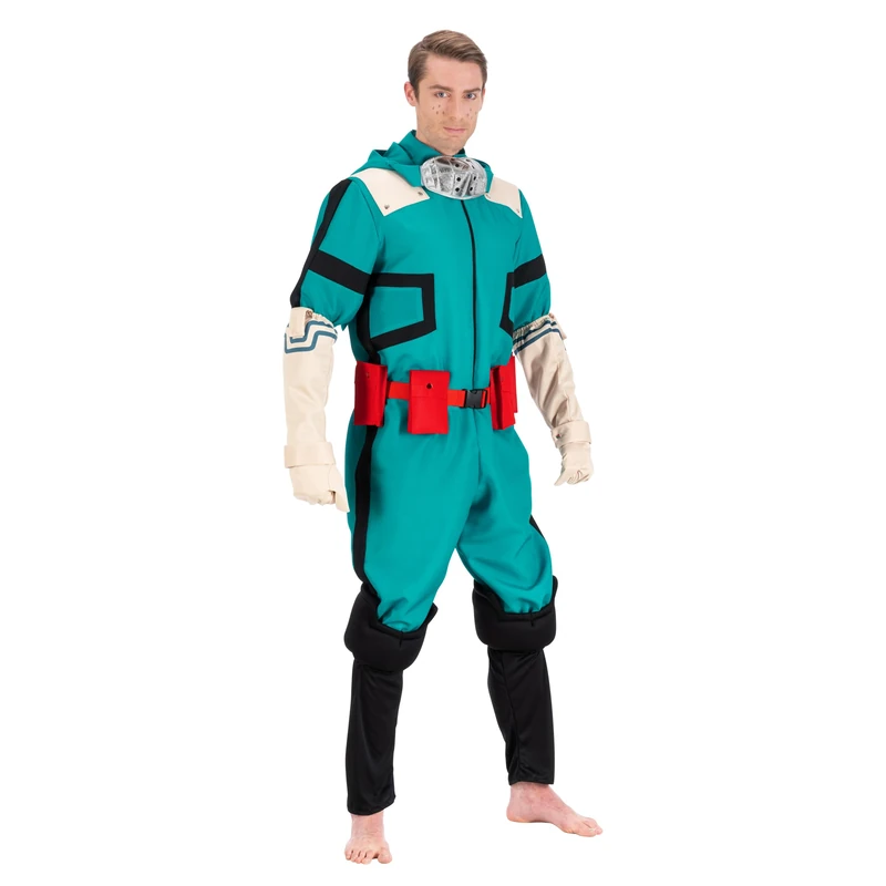 Chaks - Deku Costume Men's Official My Hero Academia Outfit, Izuku Midoriya Jumpsuit with Accessories for Carnival and Comic Con - Image 1