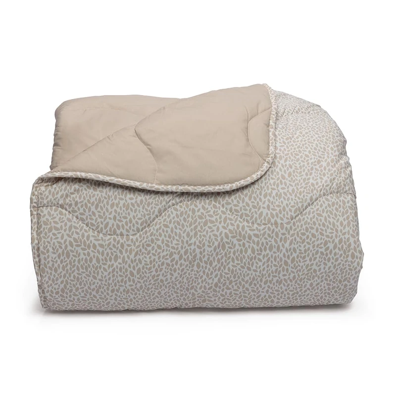Foppapedretti Notte & Natura Petals Sand Double Bed Quilt, 100% Cotton Cover, Made in Italy - Image 1