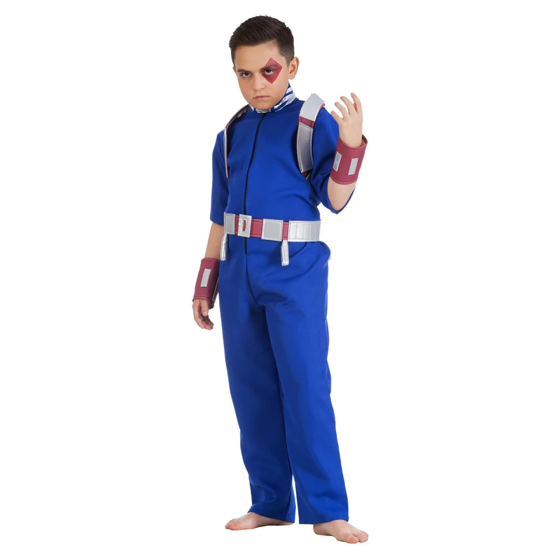 Chaks - Shoto Todoroki Costume Boys Official My Hero Academia Outfit, Anime Jumpsuit with Accessories for Carnival and Comic Con, 128